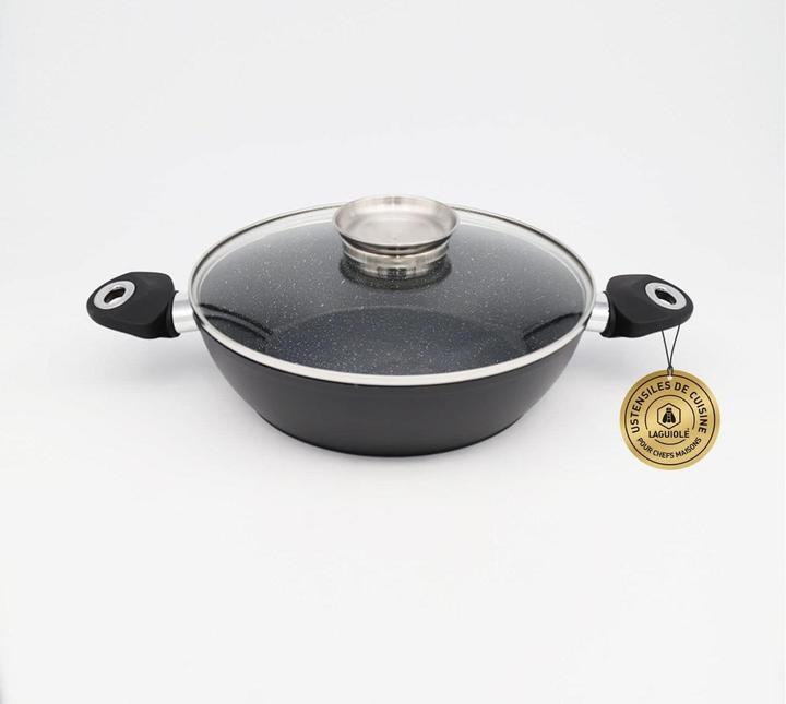 Laguiole 8piece nonstick coating Black Ston induction (Frying pan, Pot, Aluminium)