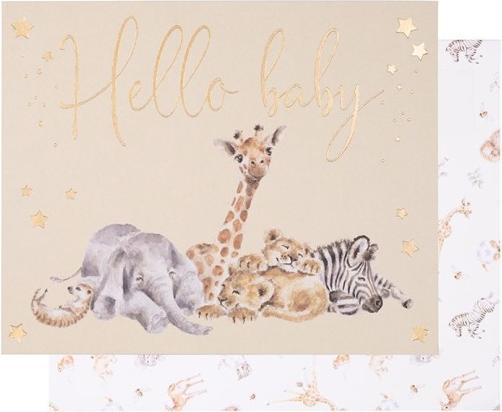 Produktbild Wrendale Design Geburtenkarte - Afrikanische Tiere HELLO BABY Wrendale Designs