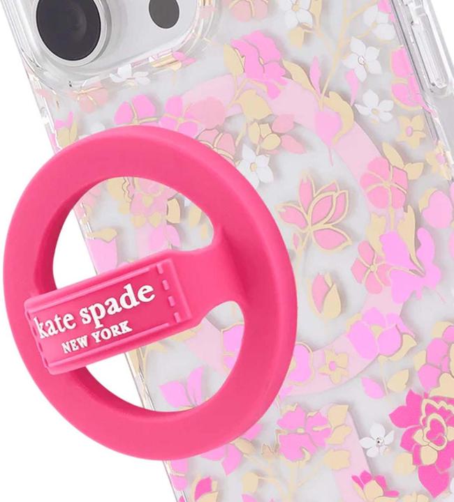 Image du produit Kate Spade Magnetischer Schlaufengriff – MagSafe Fingergriff (Pom Pom Pink)
