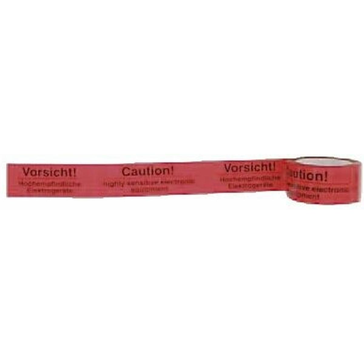 Thumbnail - Wihedü, Klebeband, Warndruckband 50mmx66m rot/orange (50 mm)