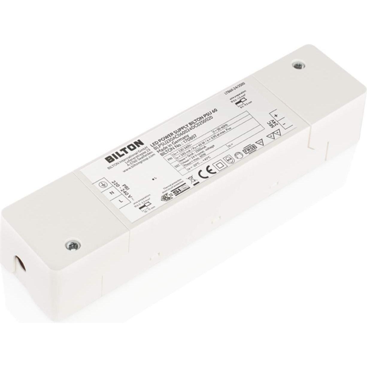Bilton, Zubehör Beleuchtung, power supply unit 60 230v ac 60w 24v dc 2500ma ip20