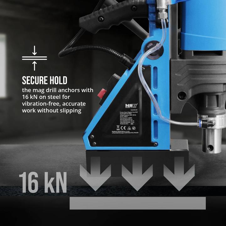 Produktbild MSW Magnetbohrmaschine 1600 W 830 U/min 16 kN für 13/35 mm Bohrer Kernbohrmaschine