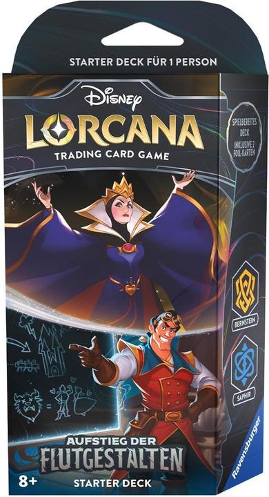 Actual product image Disney Lorcana - Rise of the Floodborn: Starter Decks (Amber / Sapphire) (German, Deck)