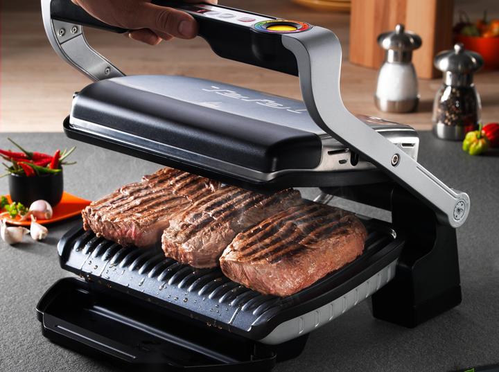 Produktbild Tefal OptiGrill Kontaktgrill (GC705D), Edelstahl