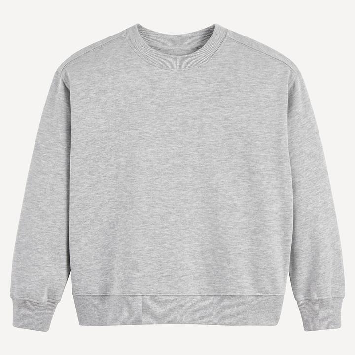 La Redoute Collections Sweatshirt mit Rundhalsausschnitt (104)