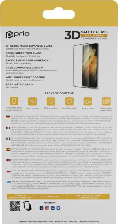 Actual product image prio 3D Screen Protector Glass for Huawei P40 Lite black (1 Piece, Huawei P40 Lite)