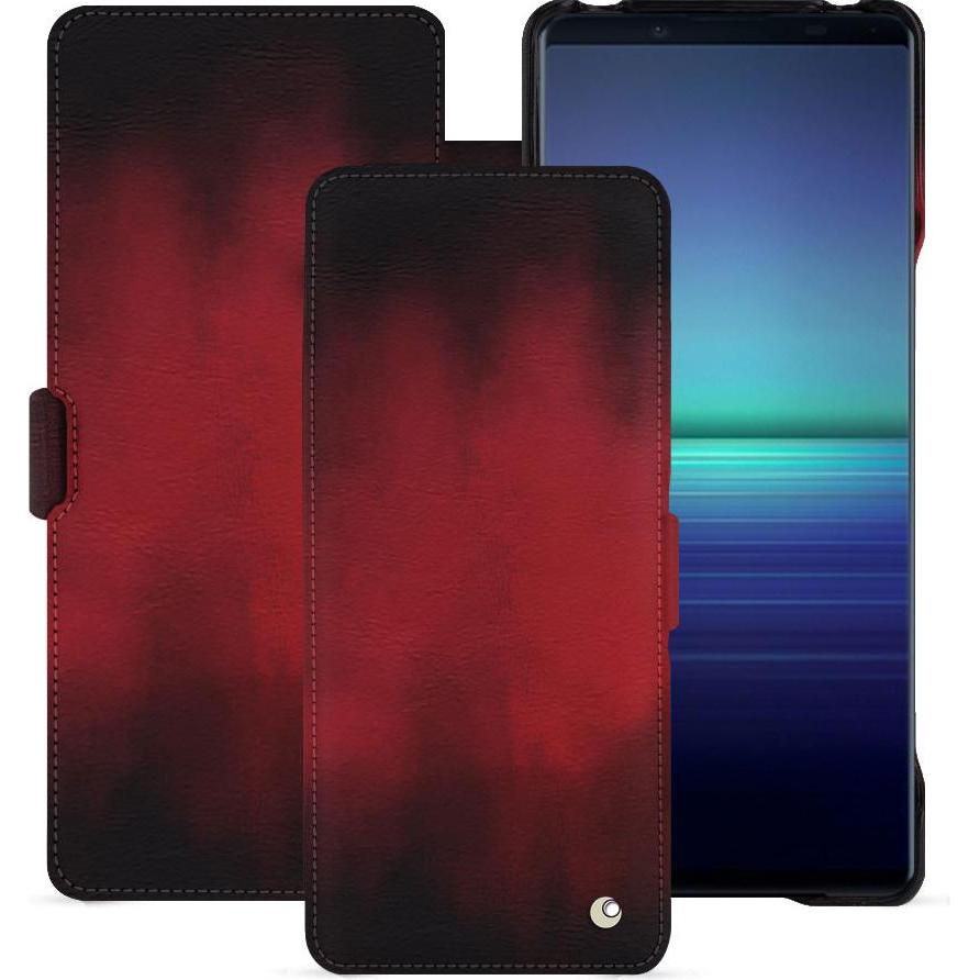 Noreve Lederschutzhülle horizontal (Sony Xperia 1 V), Smartphone Hülle, Rot