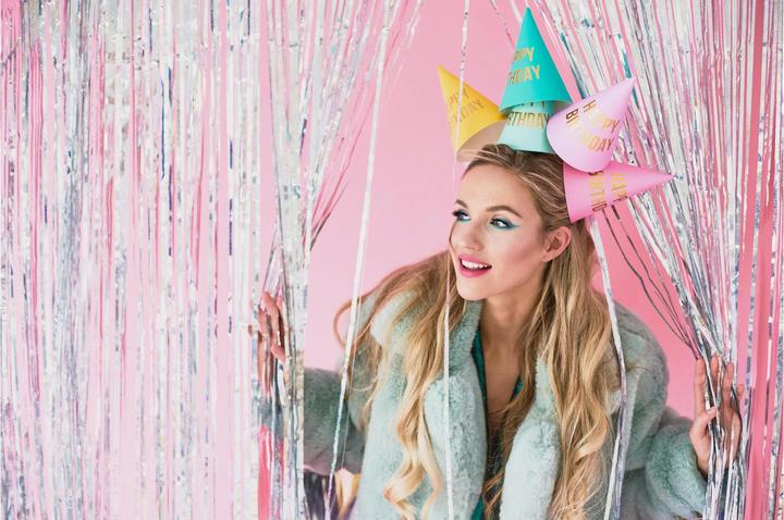Actual product image Partydeco Happy Birthday Party Hats (6 Piece)
