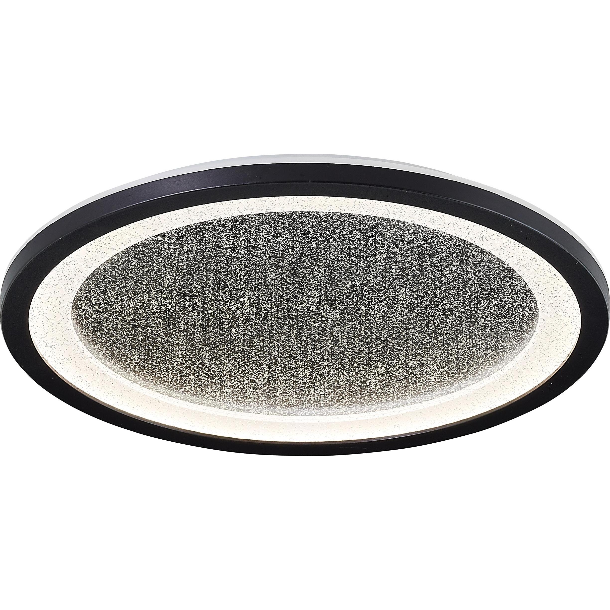 Brilliant, Wandleuchte + Deckenleuchte, LED-Deckenlampe mit Glitzereffekt, 22 W, 2200 lm, 4000 K, schwarz (2200 lm)