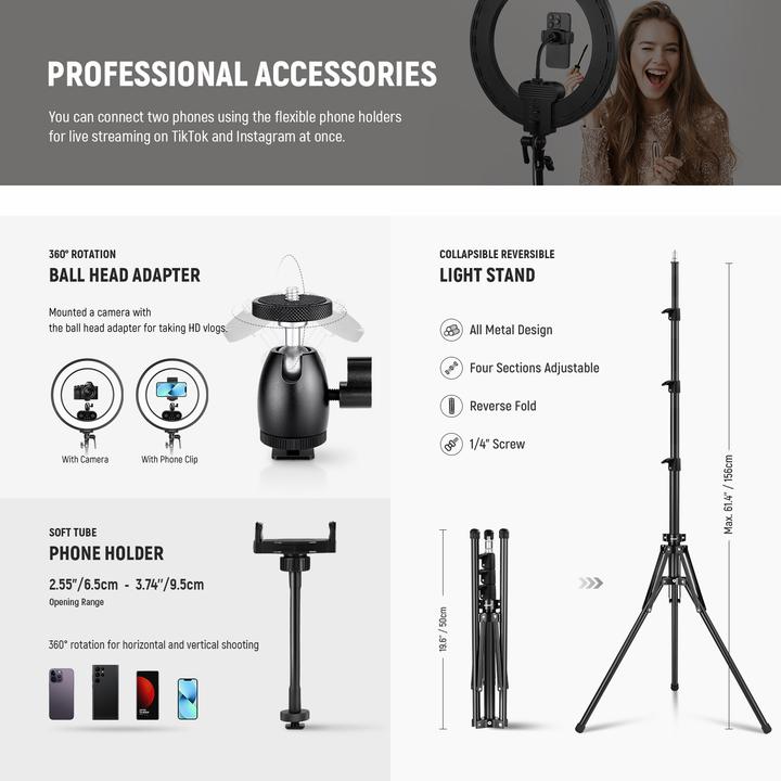 Immagine prodotto Neewer RL45B Edge Lit Soft Ring Light