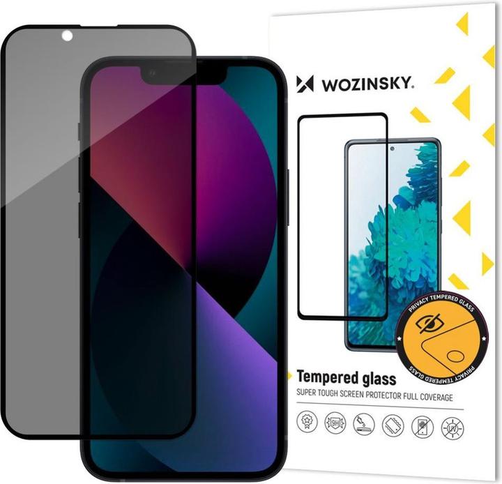 Actual product image Wozinsky Privacy Glass Tempered Glass for iPhone 13/13 Pro with Anti Spy Privatizing Filter (Apple iPhone 13, Apple iPhone 13 Pro, Apple iPhone 14)