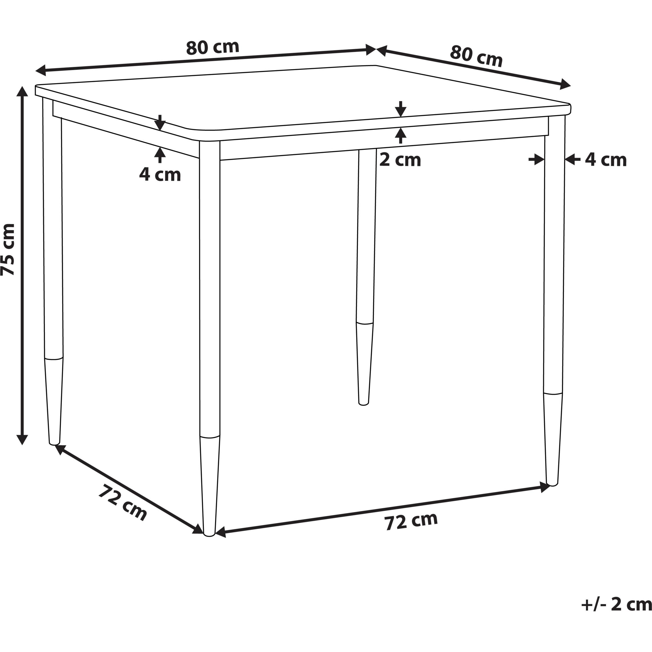 Thumbnail - Beliani, Esstisch, Shalford (80 x 80 x 75 cm)