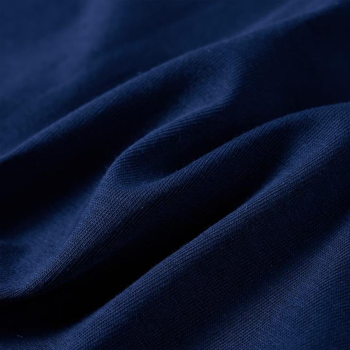 Actual product image vidaXL Children's long-sleeved shirt navy blue 140,Material: 100 (140)