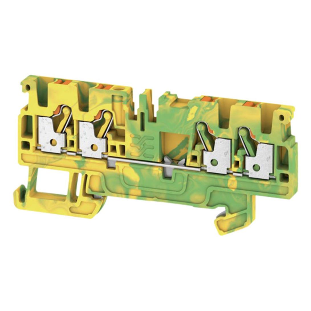 Weidmüller A4C 2,5 PE, Elektronica benodigdheden + Behuizing, Groen, Geel