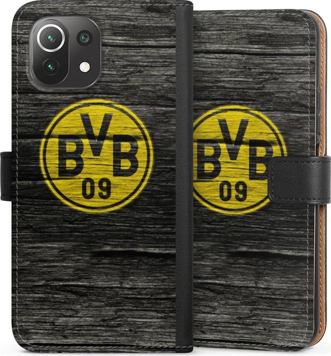 Produktbild DeinDesign Tasche für Xiaomi Mi 11 Lite Handy Flip Case Wallet Cover Handytasche Leder BVB Borussia Dortmund (Xiaomi Mi 11 Lite)