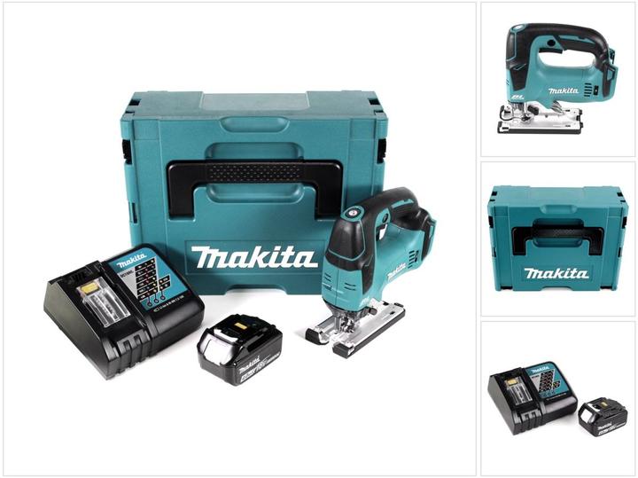 Actual product image Makita DJV 182 RM1J Battery pendulum jigsaw 18V Brushless + 1x battery 4.0Ah + charger + Makpac