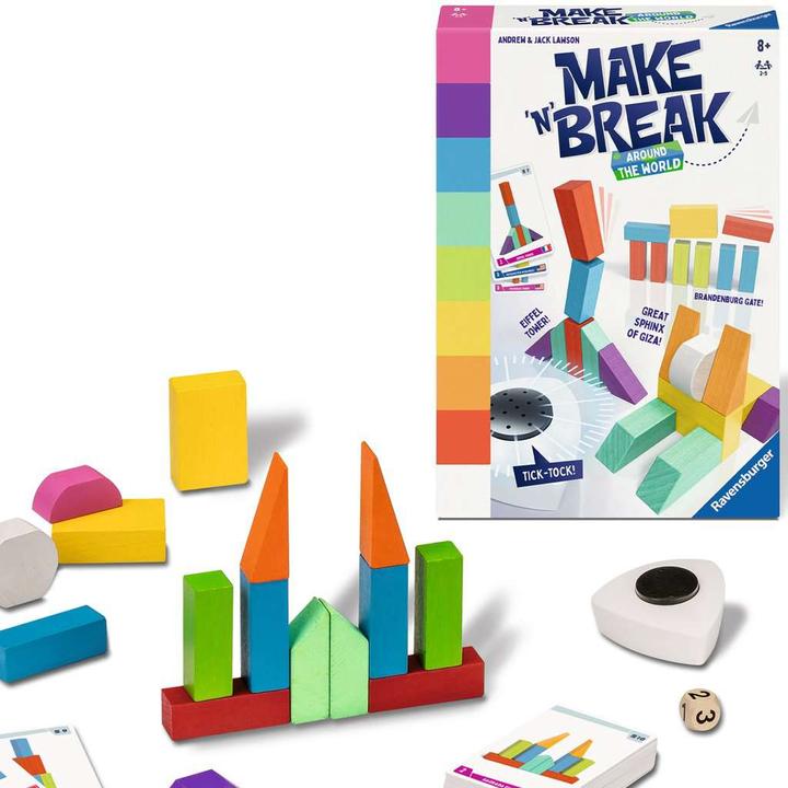 Immagine prodotto Ravensburger 22473 - Make 'n' Break - Il giro del mondo - Gioco da tavolo per tutta la famiglia (Tedesco, Francese, Italiano)