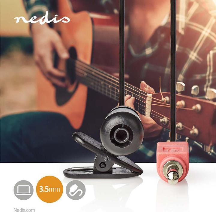 Immagine prodotto Nedis MICCJ100BK Microfono cablato a clip da 3,5 mm nero