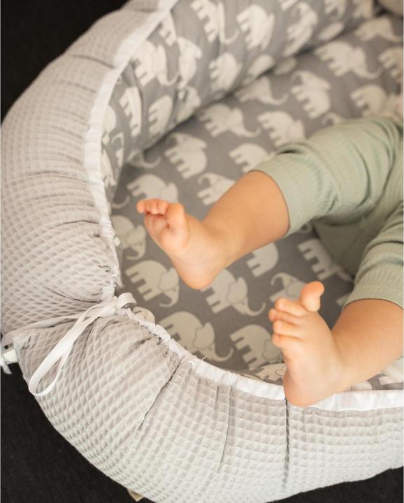 Image du produit Ullenboom Nid d'ange Éléphants gris 55 x 95 cm