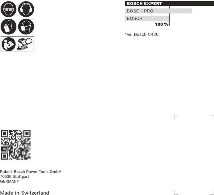 Image du produit Bosch Professional Zubehör EXPERT C470 Papier abrasif, 102 x 62/93 mm, G 240, 10 pièces (240)