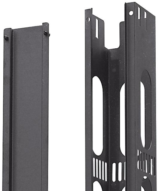 EFB Elektronik Vertikales Kabelmanagement 47HE, 1 Stk., RAL9005, für Schrankserie PRO, Zur vertikale