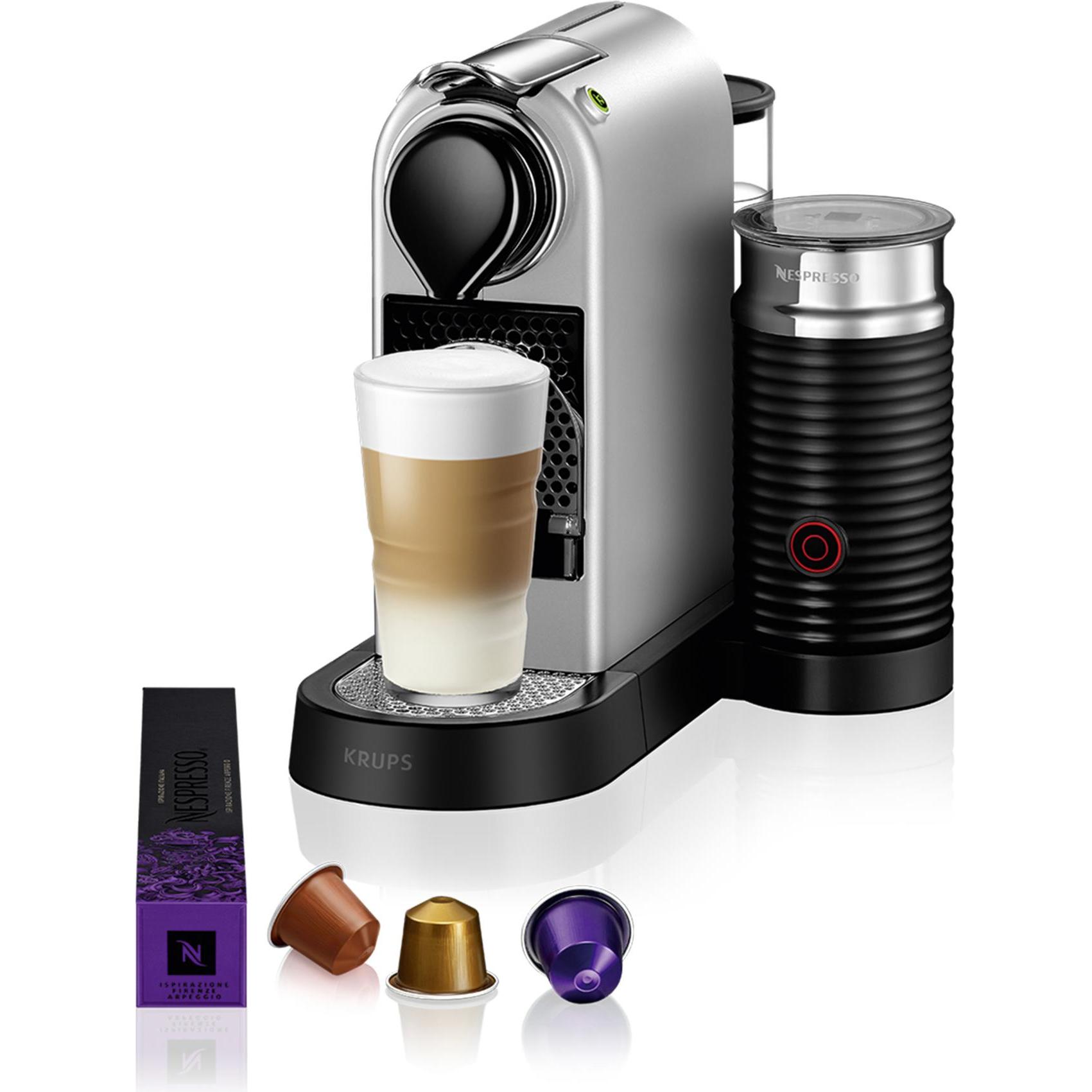 Krups Nespresso CitiZ & Milk, Macchina da caffè a capsule, Argento