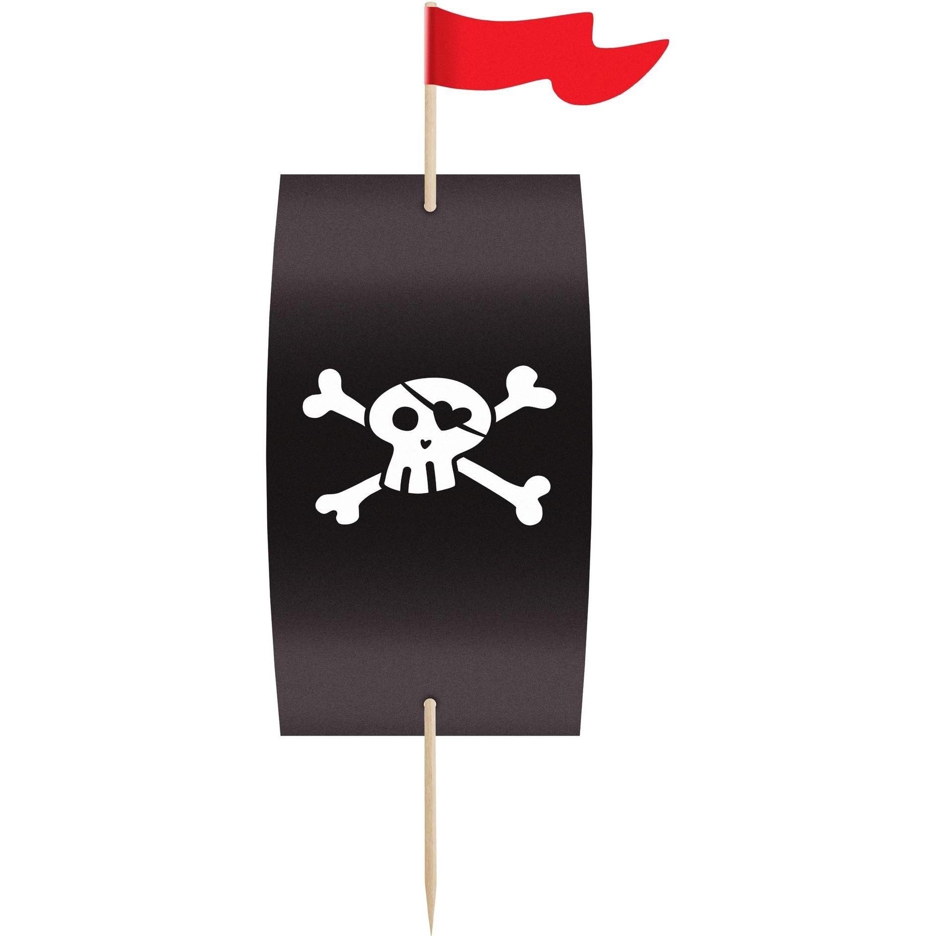 Thumbnail - Partydeco Cupcake-Kisten - Piraten (6 Stk), Backform, Braun, Schwarz