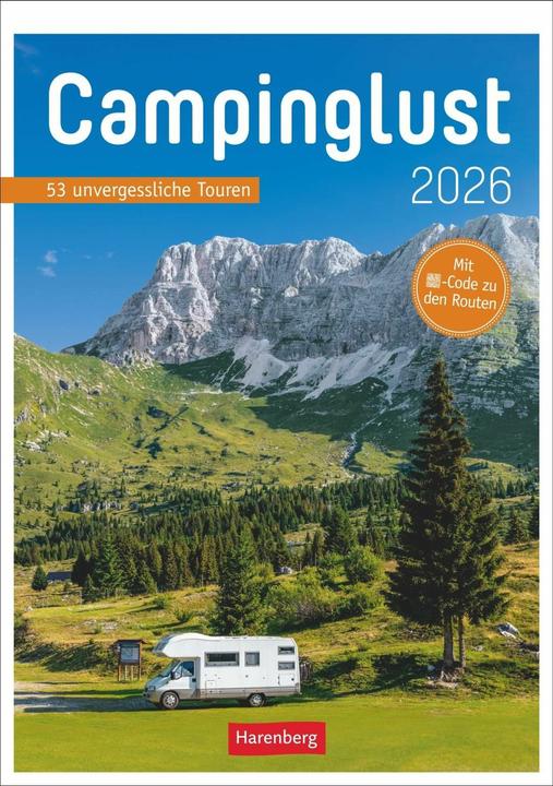 Produktbild Harenberg Campinglust Wochen-Kulturkalender 2026 - 53 unvergessliche Touren (Spezial)