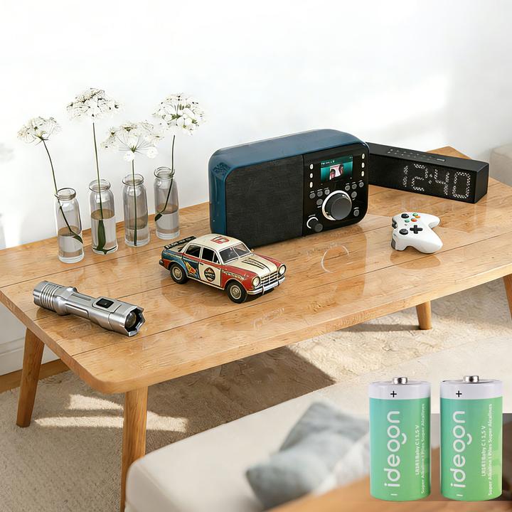 Produktbild Ideoon 2er-Set Premium Batterien Typ C Baby - LR14 Alkaline 1,5V - Langlebige Energiequelle (2 Stk., C)