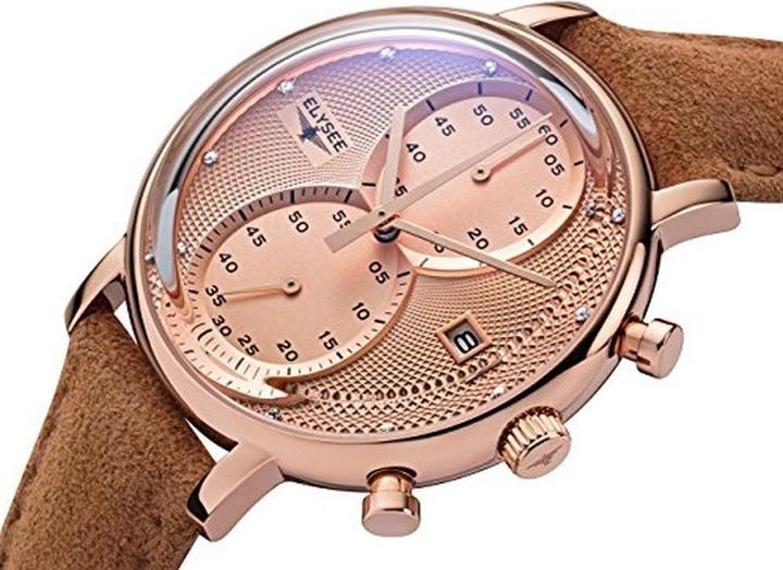 Actual product image Elysee Minos Lady Chronograph with Suede Strap