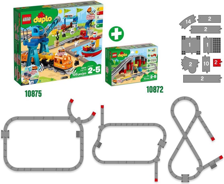 Actual product image LEGO Railway bridge and rails (10872)