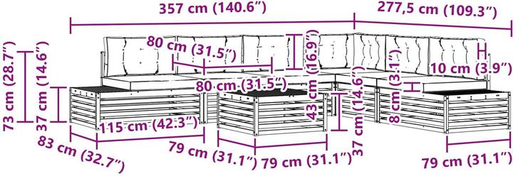 Produktbild vidaXL Outdoor-Sofa