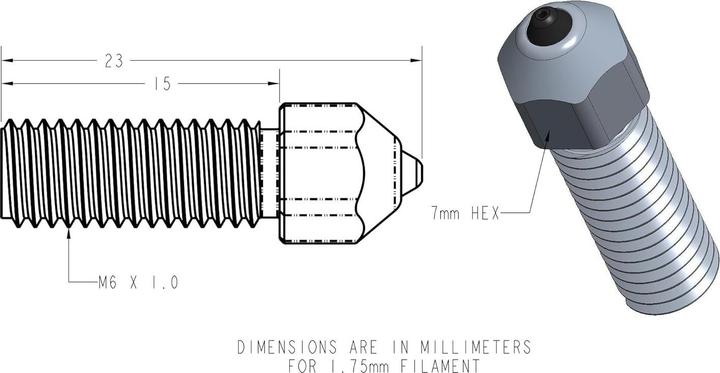 Actual product image Diamondback K1 Compatible Nozzle 04 mm (Blast pipe)