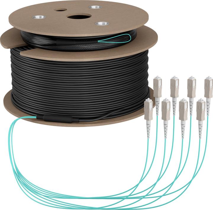 Image du produit EFB Elektronik Câble trunk U-DQ ZN BH OM3 8G 1x8 SC-SC 60m Dca LSZH (60 m)
