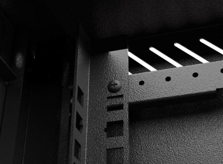 Produktbild Lanberg Szafa Instalacyjna Rack Wisząca 10 4u 300x300 Czarna Drzwi Przeszklone (Flat Pack) (4 HE, 10 Zoll Rack)