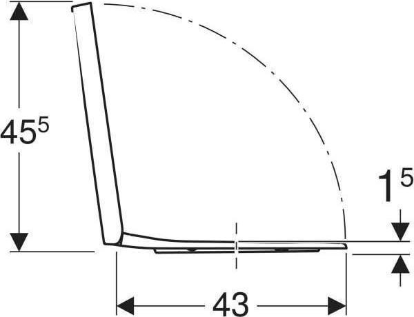 Image du produit Geberit Siège WC Renova Plan carré blanc avec fermeture automatique et système Quick-Release 500.692.01.1