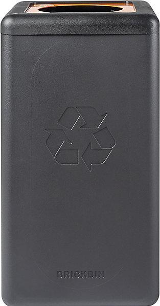 Immagine prodotto ReinigungsBerater Sistema di raccolta differenziata BrickBin, bidone di plastica nero arancione da 65 L con supporto (65 l)