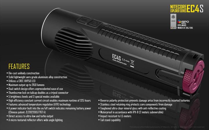 Produktbild Nitecore Ec4s (15 cm, 2150 lm)