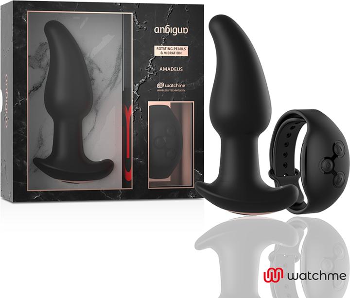 Actual product image Anbiguo Anal vibrator "Amadeus" with rotating beads and remote control