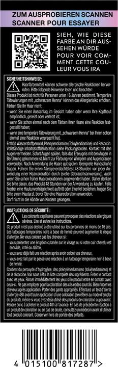 Valeurs nutritives et ingrédients Syoss Collection métallique (4 65 Chocolate Copper)
