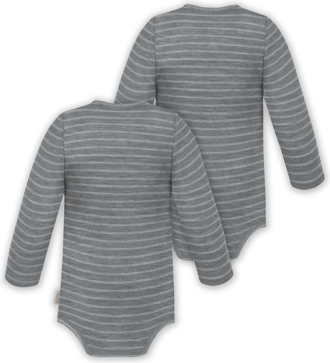 Produktbild Normani 2er Pack Doppelpack Baby-Body Merino Wickelbody Bodysuit Langarm - 9343 (80)