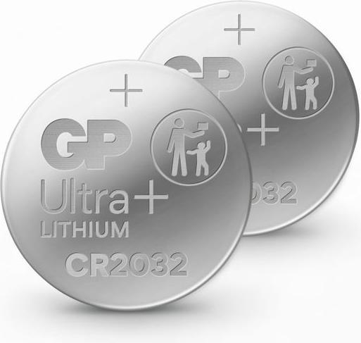 Actual product image GP Batteries Knopfzelle CR2032, 3V,2Stk. Lithium, 2-er Blister, DL2032 (2 pcs., CR2032, 220 mAh)