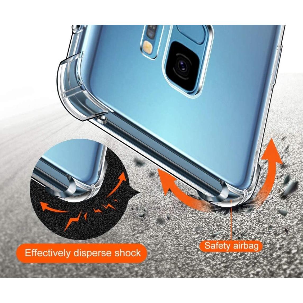 Thumbnail - Screenguard Samsung Galaxy S9 Hülle Crystal Soft Airbag Bumper (Samsung Galaxy S9+), Smartphone Hülle, Transparent