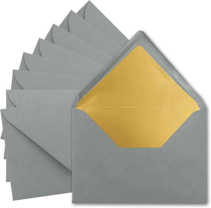 Immagine prodotto Neuser Papier Gold-gefütterte Briefumschläge C5 (50 Stück) (C5, 50x)