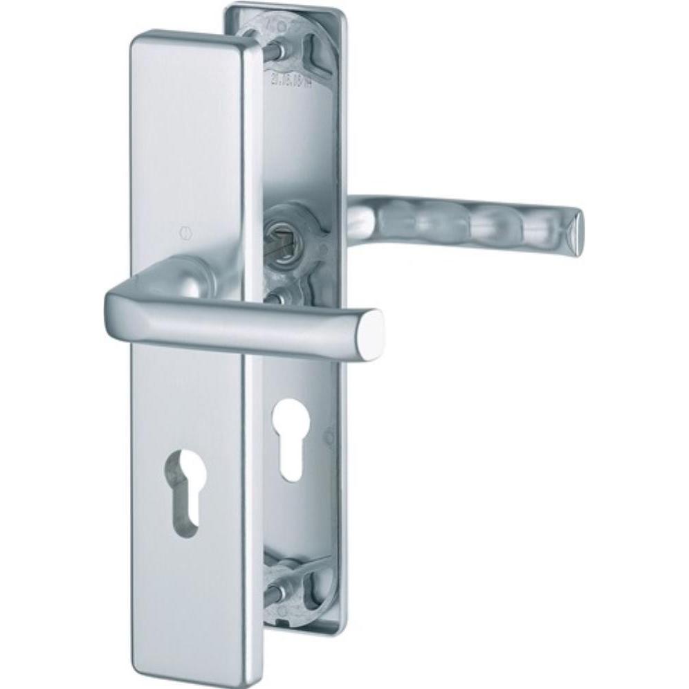 Hoppe, Türgriff + Fenstergriff, Schutzgarnitur London 113/2221A/2440 Aluminium F2 72 mm 37-42 mm (Türgriff)