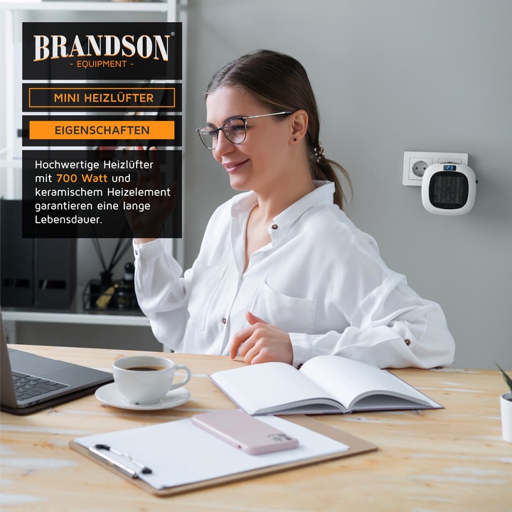 Produktbild Brandson Steckdosen Mini Heizlüfter (700 W)