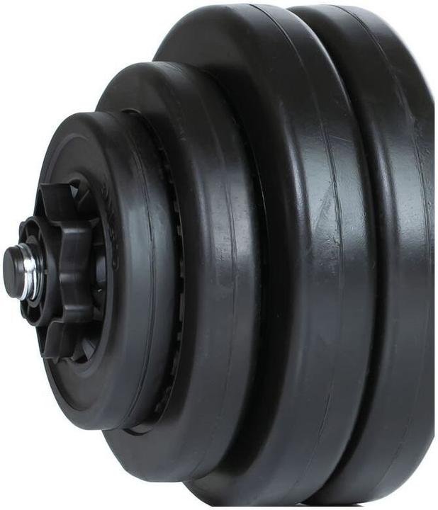 Actual product image Gymstick 61122-15, Adjustable dumbbell, Black, Vinyl, Concrete, Vinyl, 15 kg, 2.5 kg (1 x 1 kg, 2 x 0.5 kg, 2 x 1.5 kg, 4 x 2.5 kg)