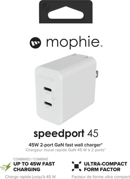 Image du produit mophie 409909356, Intérieure, Secteur, Blanc (45 W)