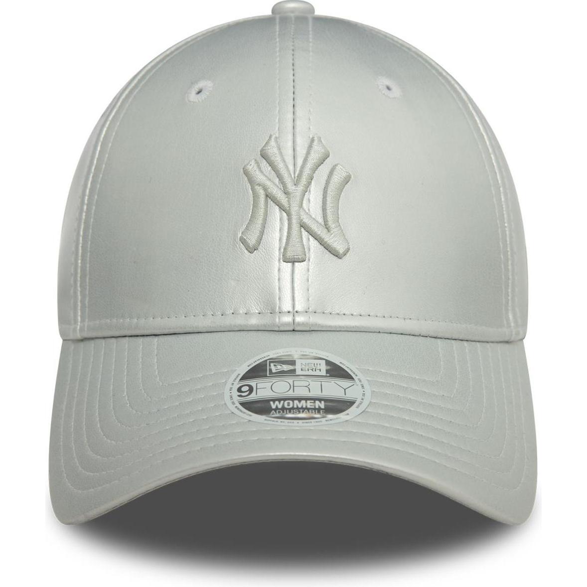Thumbnail - New Era, Damen, Cap, 9Forty Damen Cap - KUNSTLEDER NY Yankees silber, Silber