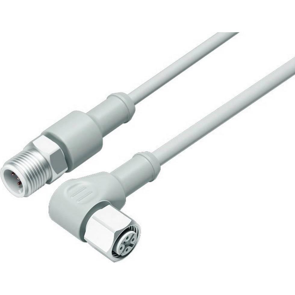 Schubiger Binder 77 3734 3729 40403-0200 Sensor-/Aktor-Anschlussleitung M12 1 St., Elektronikkabel + Stecker, Grau